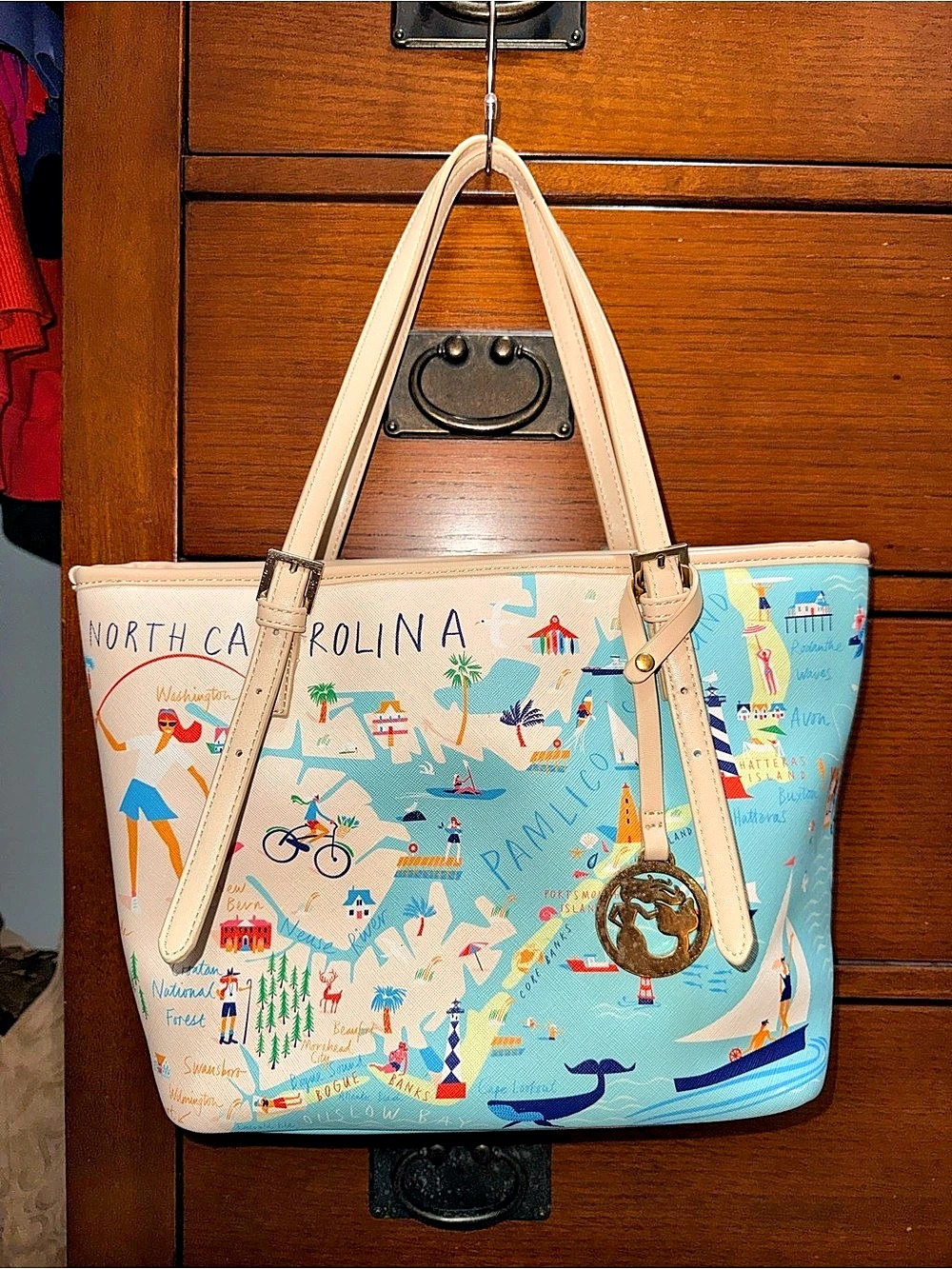 Spartina 449 Outer Banks Small Tote Blue & Pink